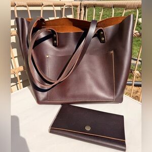 Portland Leather Goods Large size Grizzy wallet bag set